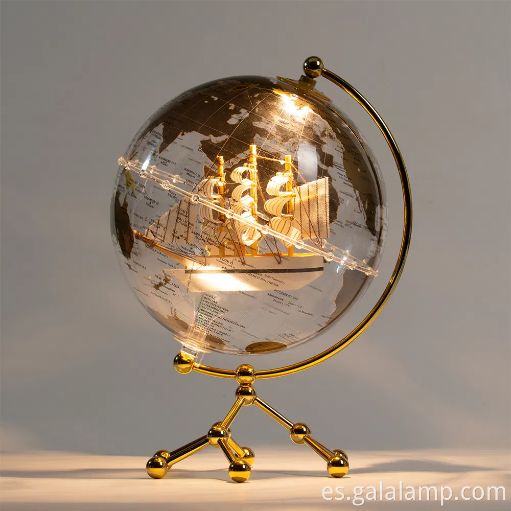 Lámpara mundial de 8 pulgadas de 8 pulgadas para el hogar y la oficina Dé Cor